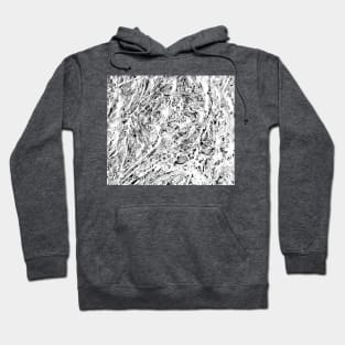 Monochrome simulated petrified grasses Hoodie